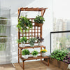 Large Wooden Plant Flower Climing Stand Pots Herbs Hanging Rack Holder w/ Lader
