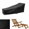 2 x Woodside Black Waterproof Sunbed/Sun Lounger Garden Furniture Cover