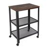 Vintage Industrial Serving Drinks Trolley Cart Wooden Shelf Racks 3 Tier UK