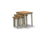 Nest of 3 Tables Nesting Coffee Side Table Wooden White Pine Space Saving Table