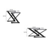 2pcs Industrial Steel Table Legs Box Trapezium X Shape A Frame Bench Coffee Desk