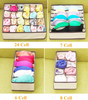 4pcs Underwear Bra Socks Ties Drawer Storage Organizer Box Closet Tidy Divider