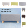 Linen Fabric Footstool Foot Rest Stool Pouffe Ottoman Seat Living Room Furniture