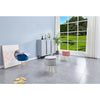 Large Foot Stool Storage Ottoman, Soft Padded Seat Golden Metal Legs Vanity Seat
