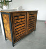 Vintage Industrial Sideboard Storage Cabinet Cupboard Console Table Rustic Metal