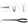 3Pcs Long Nose Pliers Set Straight Bent Tip Garage Hand Tool 11 inch 280mm UK