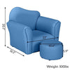 Kids Sofa Children Chair Seat Armchair Playroom Bedroom W/Footstool Gift Blue