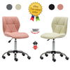 UK Cushioned Computer Desk Office Chair Chrome Legs Lift Swivel Adjustable Small