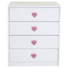 Kids Chest of Drawers Childrens Bedroom Furniture Storage Cabinet 4 Draws -