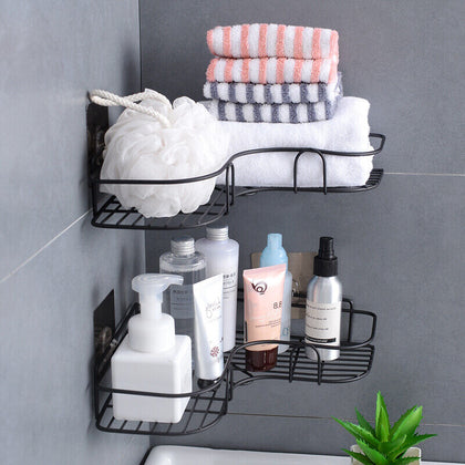 2pcs Corner Storage Rack Bathroom Shower Shelf Organiser Caddy Basket Holder NEW