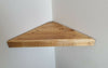 RUSTIC CHUNKY RECLAIMED WOODEN CORNER SHELF SHELVES BESPOKE 43cm WITH BRACKETS