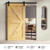 Sliding Wood Barn Door Track System Kit Hardware Set Carbon Steel Sliding Rail