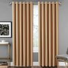 Thick Thermal Blackout Curtains Pair of Eyelet Ring Top Ready Made Curtain Panel