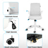 Executive Office Chair Adjustable Swivel Fabric Mesh Computer Desk Chair White