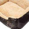 Pet Basket, Bed with Fleece Soft Comfy Fabric Washable Dog Cat Cosy Dogs Cats
