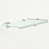 40cm White Glass Wall Mounted Storage Display Shelf Home Kitchen Bathroom Office