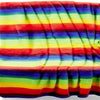 Rainbow Stripe Mircofibre Super Soft Plush Fleece Blanket Throw, 125 x 150cm