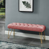 Hairpin Leg Bench Dining Room Hallway Stool Velvet Padded 2-3 Seater Bench Seat