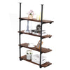 Wood Industrial Floating Shelves Pipe Shelf Storage Rustic Vintage Shelving Kit