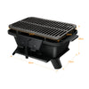 Portable Charcoal Grill Camping Picnic BBQ Grill with Double-sided Grilling Net