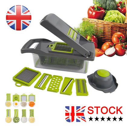 12in1 Food Vegetable Salad Fruit Peeler Cutter Slicer Dicer Chopper Kitchen Tool