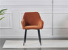 Dining Chairs Set Velvet / Faux Leather Upholstered Metal Legs Chair Armchair UK