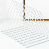 Simple Style Rose Gold Triangle Iron Wire Magazine Rack Black White Bookshelf UK