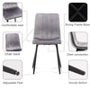 Velvet Dining Chairs 2pc Upholstered Chair Metal Legs Home Living Room Kitchen