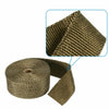 10m Titanium Exhaust Heat Wrap Manifold Downpipe High Temp Bandage Tape Roll UK