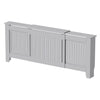 Radiator Cover Wall Cabinet Adjustable MDF Wood Grey Vertical Style Modern