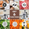 Food Processor Chopper Blender Mixer Juicer with 2 Speed Kitchen 600W Home New