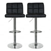 2×Bar Stools Leather Chairs Breakfast Chairs Swivel Gas Lift Kitchen Cushioned