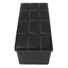 Large Leather Folding Storage Ottoman Pouffe Double Seat Foot Stool Storage Box