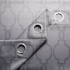 Modern Grey Blackout Drapes Soft Thick Polyester Ring Top Eyelet Curtains Pair