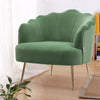 Velvet Oyster Scallop Shell Tub Chair Seat Armchair Wing Back Sofa Cafe Bedroom