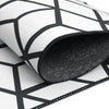White Black Geometric Cube Area Rugs Carpet Living Room Bedroom Mats Non Sl