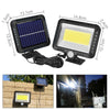100 LED Solar Powered PIR Motion Sensor Garden Wall Lights Security Outdoor Lamp