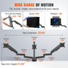 VEVOR Triple Monitor Arm Mount Desk Stand for 13"-27" Screens up to 20 lbs Each