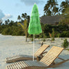 Hawaiian Parasol Beach Garden Patio Sunshade Sun Umbrella Outdoor Tilting Green