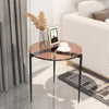 Clear Round Coffee Table Sofa Bed End Side Table Heavy Duty Leisure Center Table