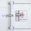 Adjustable Strong Chrome Shower Head Riser Rail Clamp Bracket Holder 19-25mm