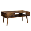 Coffee Table Side Table Drawer Storage Wood Living Room Table Retro LCT028X01