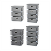 Fabric Chest of Drawers Cabinet Bedside Table Organiser Storage Unit 3/4 Drawer