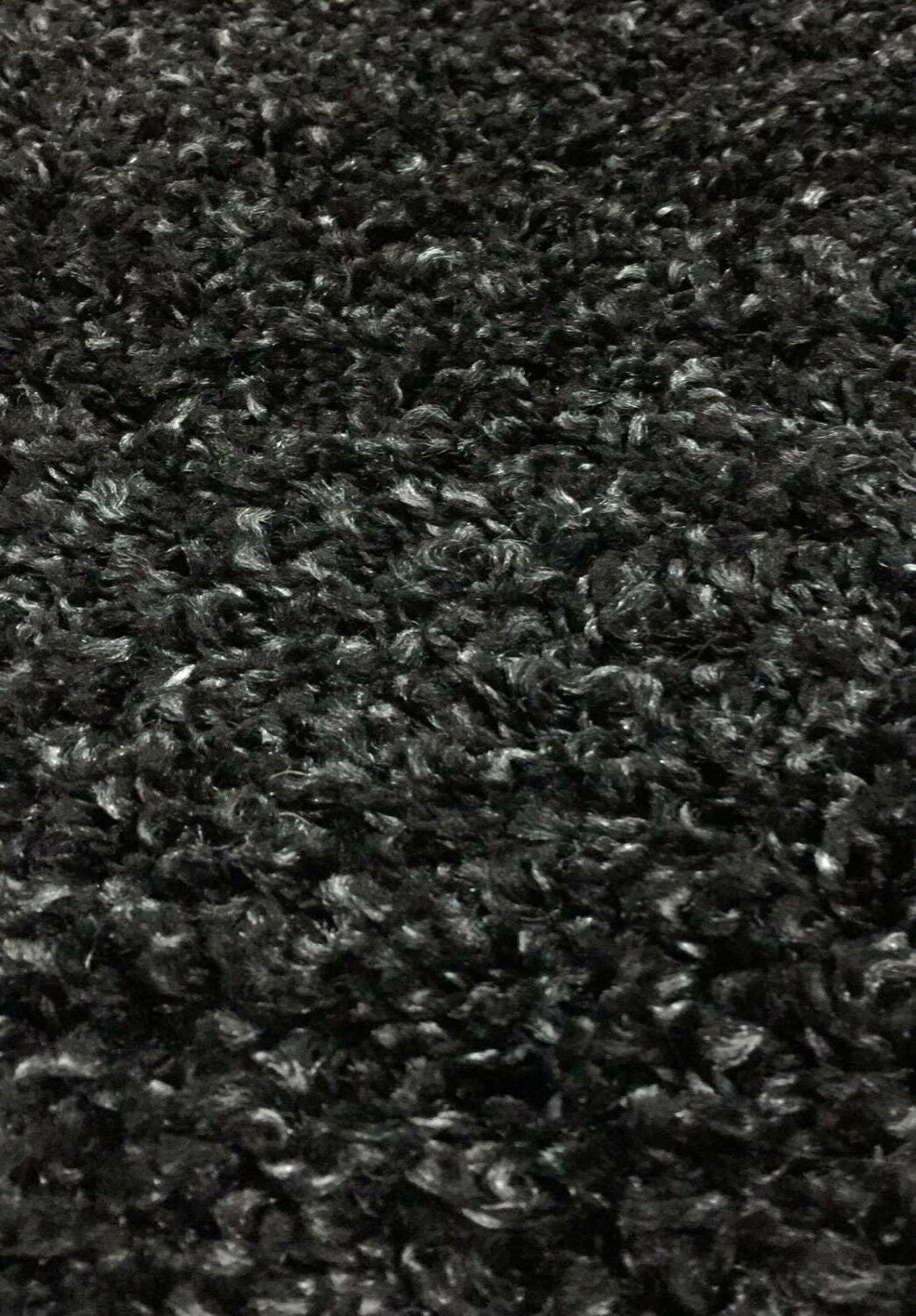 Modern Small Large Dark Charcoal Grey Thick Pile Area Rugs Plain Soft Shaggy Rug