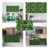 Artificial Plant Greenery Wall Hedge Grass Leaf Mat Fence Foliage Panel 60x40cm