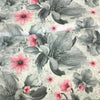 FLOWERS LEAVES SOLD BY BIG FAT QUARTER 50x80cm 100% COTTON FABRIC, CRAFT, SEWING
