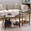 Set of 2 Coffee Table Nesting Tables Side Table End Cocktail Table Living Room
