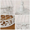 Metal Birdcage Large Round White Bird Cage Flower Pot Candle Holder Wedding Deco