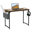 Computer Desk Table Student Study Table with Earphone Iron Hook and Storage Bag