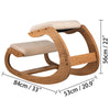 Ergonomic Kneeling Chair Velvet Office Chairs Home Rocking Posture Wood Stool